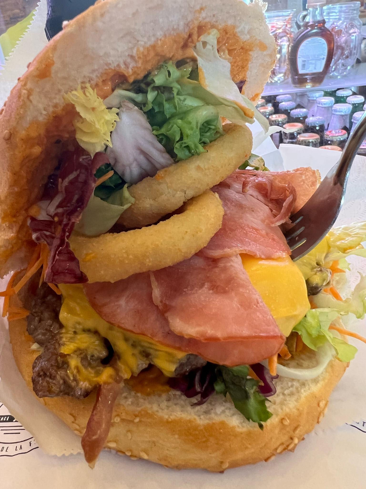 Burger premium au jambon